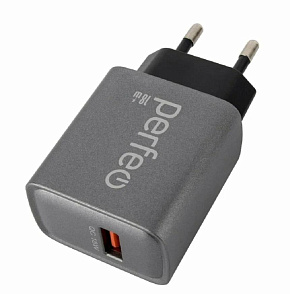 PERFEO (I4667) порт USB, QC3.0, 18W, серый СЗУ