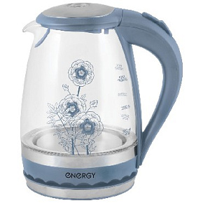 ENERGY E-279 (1,5л. стекло) синий Чайник электрический