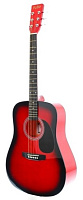 Гитара FABIO SA105-RDS красн/санбёрст 41" глянец акустика