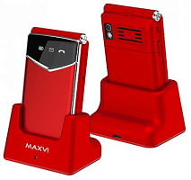 MAXVI E11ds Red-Silver Телефон мобильный