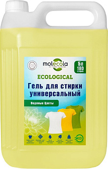 MOLECOLA Гель для стирки универсальный Водяные цветы 5000 мл, 71034