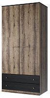 АНРЭКС JAGGER Шкаф 2DG2S цвет Дуб монастырский /Черный (3 уп.) Модульная мебель