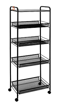 ЗМИ Ладья 35 КС на колесиках черный Э 410 Этажерка