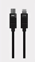 MORE CHOICE (4620202554178) K69ia 2м USB 3.0A PD 27W для Lightning ng 8-pin Type-C - 2м , черный Кабель