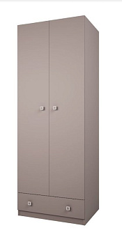 POLINI Шкаф двухсекционный Polini kids Simple с 1 ящиком, серый (2кор) Шкаф POLINI Шкаф двухсекционный Polini kids Simple с 1 ящиком, серый (2кор)