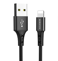 BOROFONE (6931474700773) BX20 USB-Lightning 8 Pin 2.4A 1M - черный Кабель 8 Pin