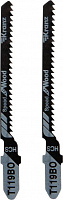 KRANZ (KR-92-0311) Пилка для электролобзика по оргстеклу T119BO 76 мм 12 зубьев на дюйм 4-20 мм фигурный рез (2 шт./уп.) Пилка