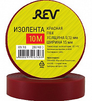 REV 28748 3 Изолента ПВХ 0,13х15мм Красная 10м DIY Изолента ПВХ