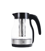BQ KT2046G BLACK-STEEL (1,7л. стекло) чайник