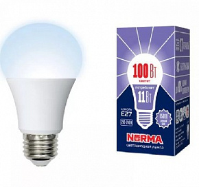 VOLPE (UL-00003785) LED-A60-11W/DW/E27/FR/NR Форма A матовая Серия Norma 6500K Лампа светодиодная