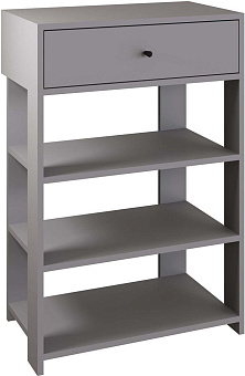 МЕБЕЛЬ-КОМПЛЕКС ЛАЙТ Тумба для обуви с ящиком Серый шифер (1 кор.) Модульная мебель