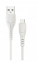 BOROFONE (6931474720887) BX37 USB-microUSB 2.4A 1M - белый кабель