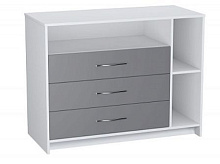 POLINI Комод Polini kids Simple 2110, белый-серый (2кор) Комод POLINI Комод Polini kids Simple 2110, белый-серый (2кор)