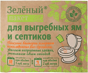 ДОКТОР РОБИК Зеленый пакет для выгребных ям и септиков Средство для септиков
