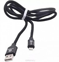 HARPER BRCH-510 BLACK USB - 8PIN 1м нейлоновая оплетка USB кабель