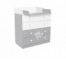 POLINI Комод Polini kids French 1580, Teddy, белый-серый (2 кор.) Комод POLINI Комод Polini kids French 1580, Teddy, белый-серый (2 кор.)