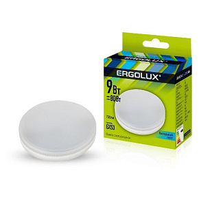 ERGOLUX (13515) LED-GX53-9W-GX53-4K Лампа светодиодная