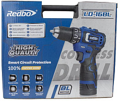 REDBO LD-16BL Акк. Дрель (шуруповерт) бесщеточная (16В., 40Н.м.)