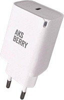 AKSBERRY (6900278610014) T55 PD 45W c кабелем Type C -Type C 60W белый СЗУ