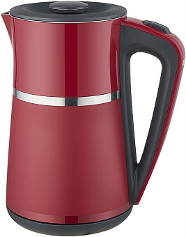 ATLANTA ATH-2448 (1,7л. металл) бордовый Чайник двухстенный электрический