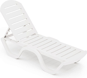 АЛЬТЕРНАТИВА М8861 шезлонг Солярис (белый) Мебель из пластика АЛЬТЕРНАТИВА М8861 шезлонг Солярис (белый)