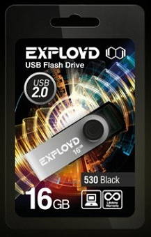 EXPLOYD 16GB 530 черный [EX016GB530-B] USB флэш-накопитель