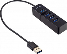 PERFEO (PF D0791) USB-HUB 1 Port 3.0+3 Port 2.0 (PF-H041 Black) чёрный USB разветвитель