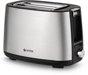 VITEK VT-7170 черный/стальной Тостер