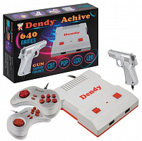 DENDY Achive 640 игр + световой пистолет черная Игровая консоль