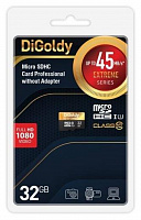 DIGOLDY 32GB microSDHC Class 10 UHS-1 Extreme [DG032GCSDHC10UHS-1-ElU1 w] Карта памяти