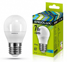 ERGOLUX (12145) LED-G45-7W-E27-4K Лампочка светодиодная