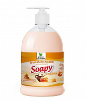 CLEAN&GREEN CG8098 Крем-мыло жидкое "Soapy" молоко и мёд увлажняющее с дозатором 500 мл. Жидкое мыло