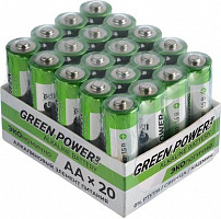 GREEN POWERLAB (00-00028751) LR6 AA BOX20 Shrink 4 Alkaline 1.5V Батарейки