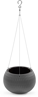 АЛЬТЕРНАТИВА М8918 Жемчужина подвесное 4л (графитовый) Кашпо
