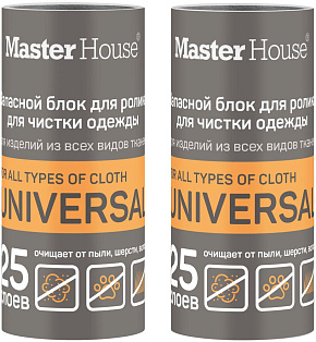 MASTER HOUSE запасных 2шт (х25) для ролика для чистки одежды К-ролик 60204 Набор блоков