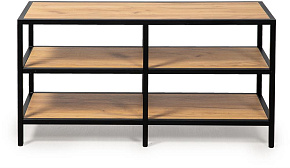 БИТЕЛ Лаграс Дуб крафт золотой/черный (1 кор.) Тумба для ТВ аппаратуры