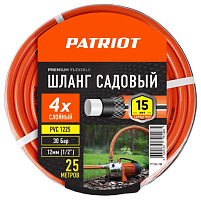 PATRIOT 777001100 поливочный, PVC-1225, 4 слоя, 1/2 , 25 м Шланг садовый