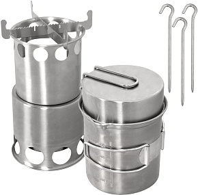 MULTIDOM DA84-192 Печь-щепочница складная с набором посуды MULTIDOM DA84-192