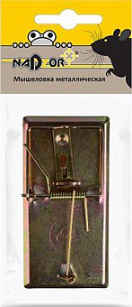 NADZOR Мышеловка металлическая , 9,5*4,7 см, в упаковке с хедером, MOUSE4 Мышеловка металлическая