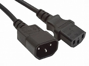 GEMBIRD/Cablexpert (00330) PC-189, 1.8м, C13-C14, 6А, черный (5) Кабель