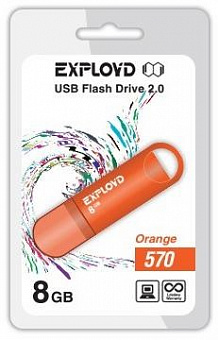 EXPLOYD 8GB 570 оранжевый [EX-8GB-570-Orange] USB флэш-накопитель