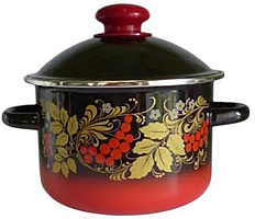 СИБИРСКИЕ ТОВАРЫ 7MD201M Рябинушка эмал цил 4,0л нерж/об Кастрюля