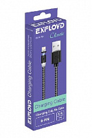 EXPLOYD EX-K-784 Кабель USB - 8 Pin 1М 2.1A Magnetic Classic круглый чёрный