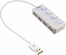 PERFEO (PF D0797) USB-HUB 4 Port, (PF-H044 White) белый USB разветвитель
