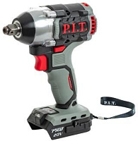 P.I.T. Гайковерт IMPACT аккум. бесщеточный PIW20H-300B SOLO (20В, 300Нм, квадрат 1/2" + HEX 1/4")