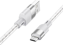 HOCO (6942007602259) X99m 2.4A USB-microUSB 1 m серый Кабель