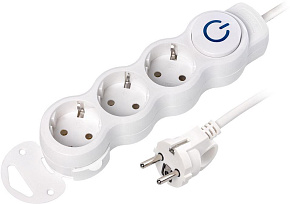 SMARTBUY (SBE-16-3-03m-ZS) 3 роз х 3,0 м - белый Удлинитель