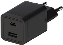 MAXVI A304, 3A, 1xUSB-A, 1xUSB-C, черный