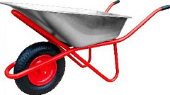 ТЕХПРОМ WB5009M1 Красная 120 л. Колесо 4.00-8, 200 кг. Тачка строительная