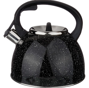 AGNESS 907-045 ЧЕРНЫЙ МРАМОР нерж. 2,5л Чайник